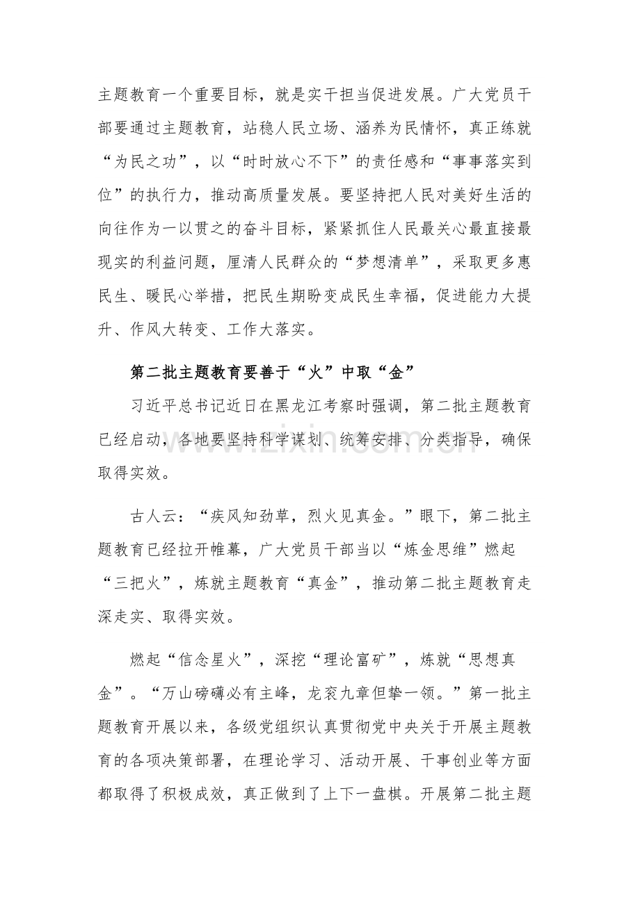 2023第二批主题教育学习心得集合篇范文.docx_第3页