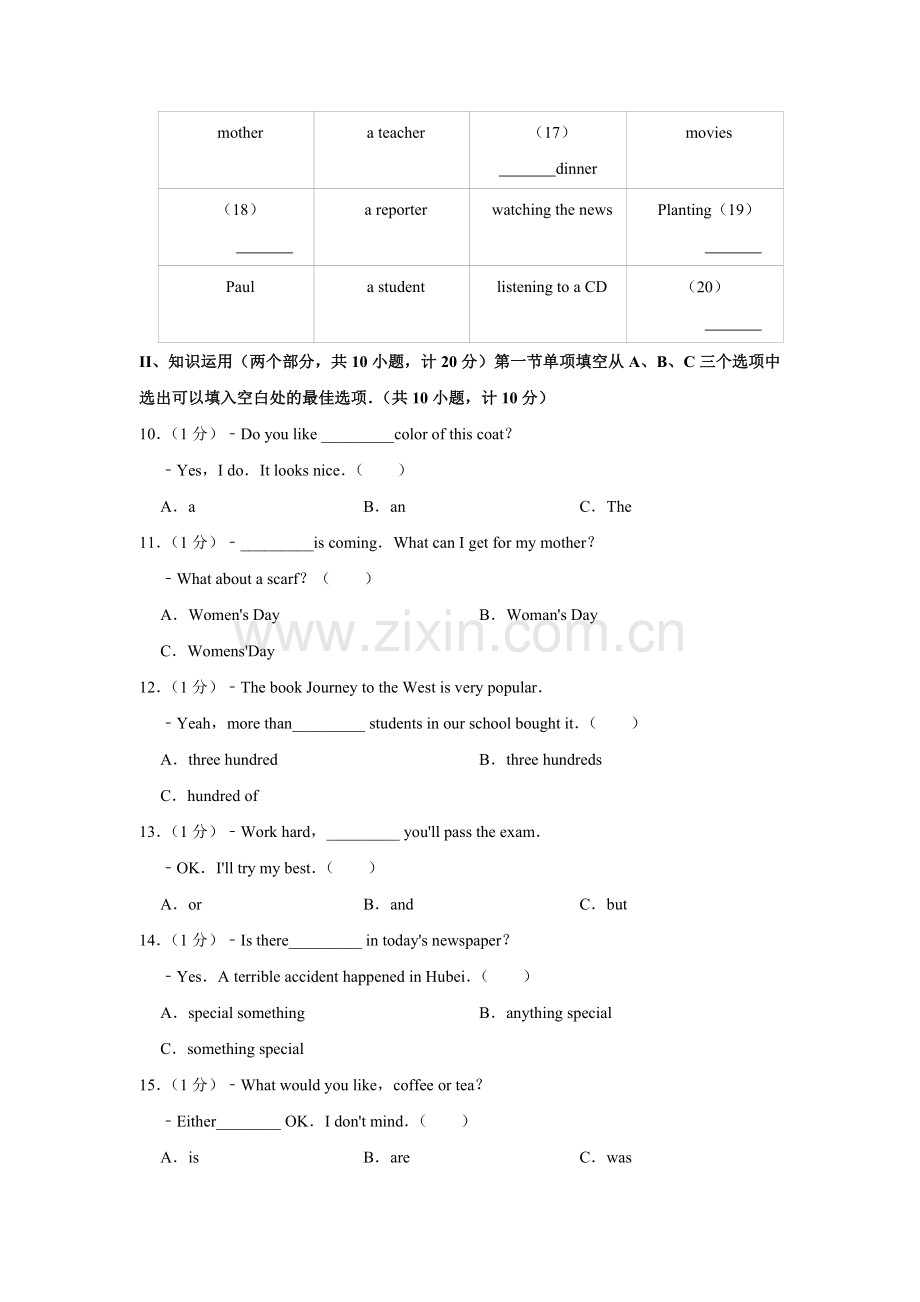 2015年湖南省郴州市中考英语试卷（学生版）.doc_第3页