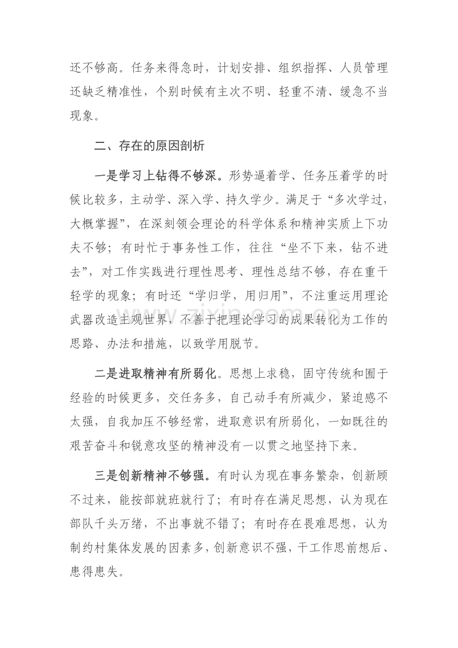 党支部书记在主题教育检视分析会上对照检查材料参考范文.docx_第3页