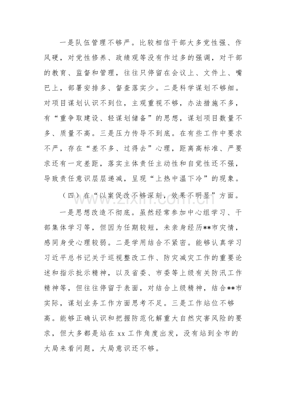 巡视整改专题民主生活会个人发言提纲2023.docx_第3页