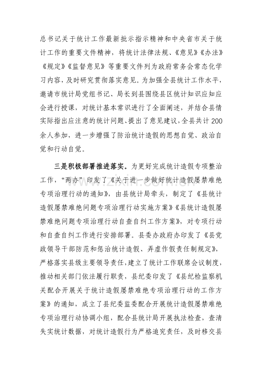 统计造假问题专项整治工作情况报告参考范文.docx_第2页