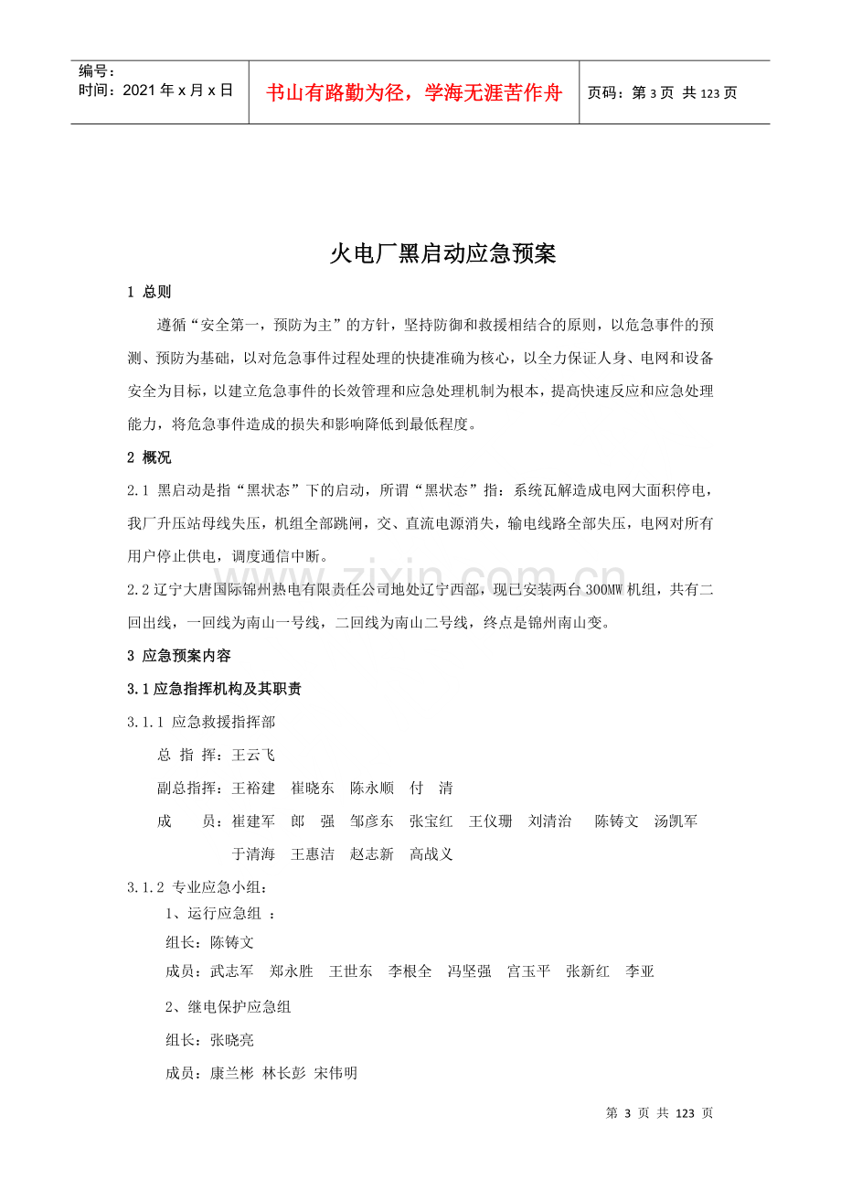 火电厂黑启动应急预案.docx_第3页