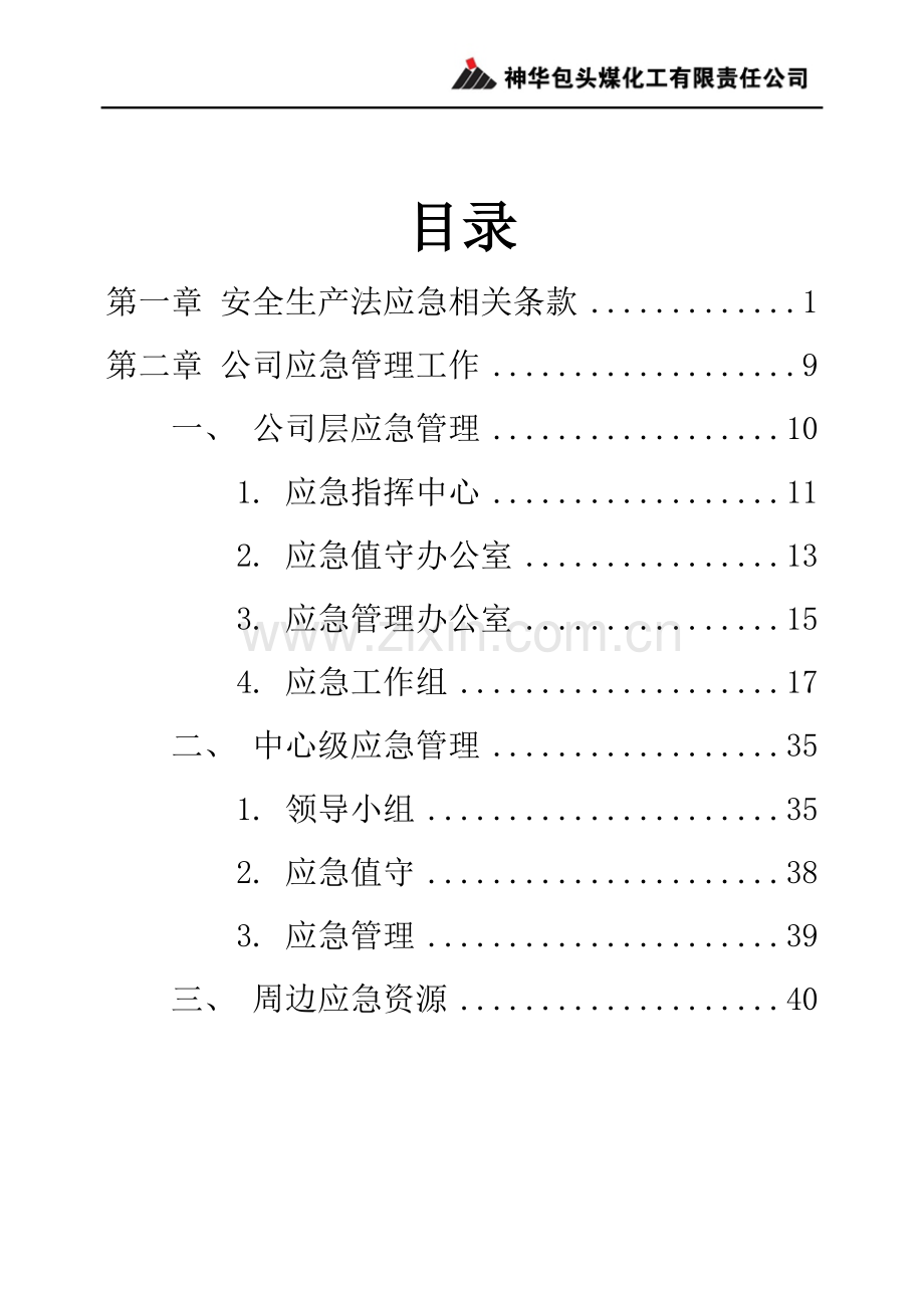 煤化工公司安全生产应急管理手册.docx_第2页