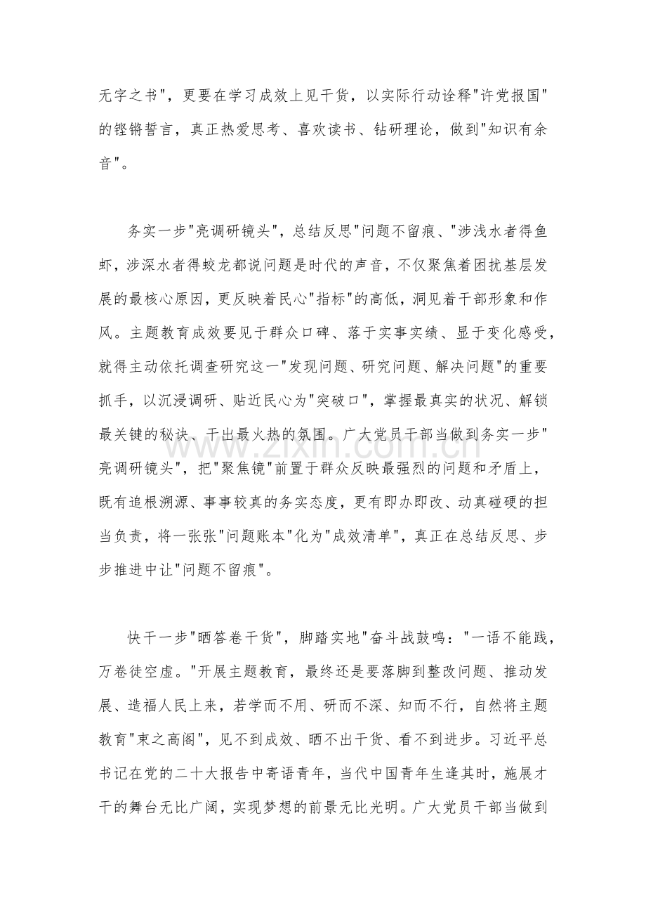 2023年开展推进第二批主题教育学习研讨交流发言材料与第二批主题教育学习党课讲稿：深刻认识重大意义增强凝心铸魂的政治自觉【2篇文】.docx_第2页