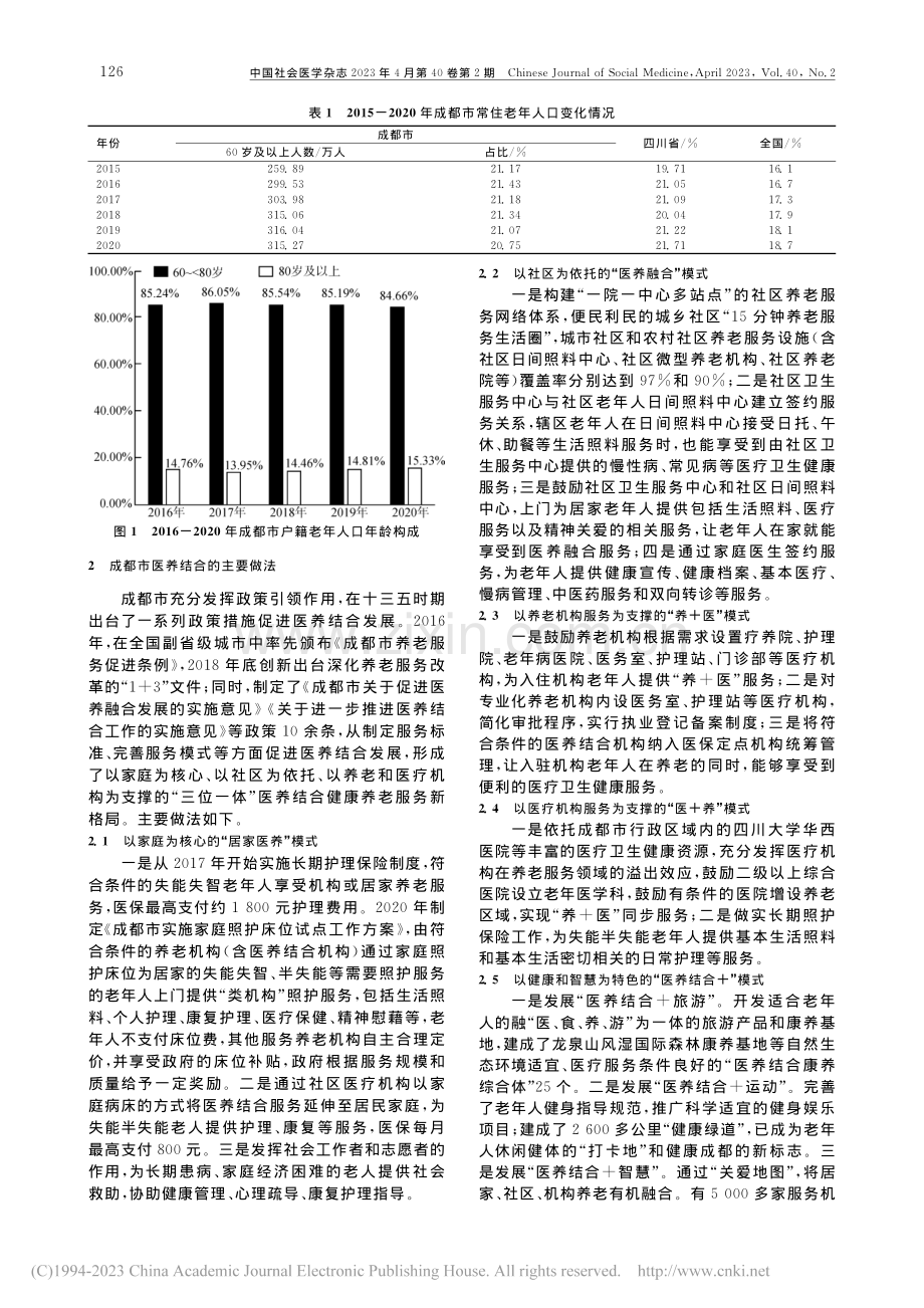 十三五时期成都市医养结合养老服务实践与思考_龙治任.pdf_第2页