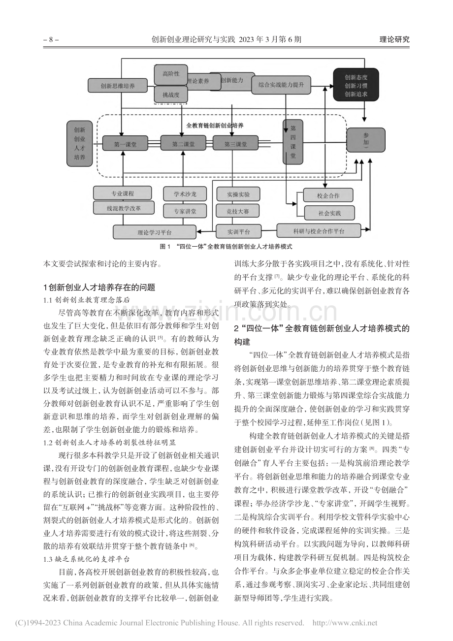 全教育链创新创业人才培养模...思考——以经济学类专业为例_白丽.pdf_第2页