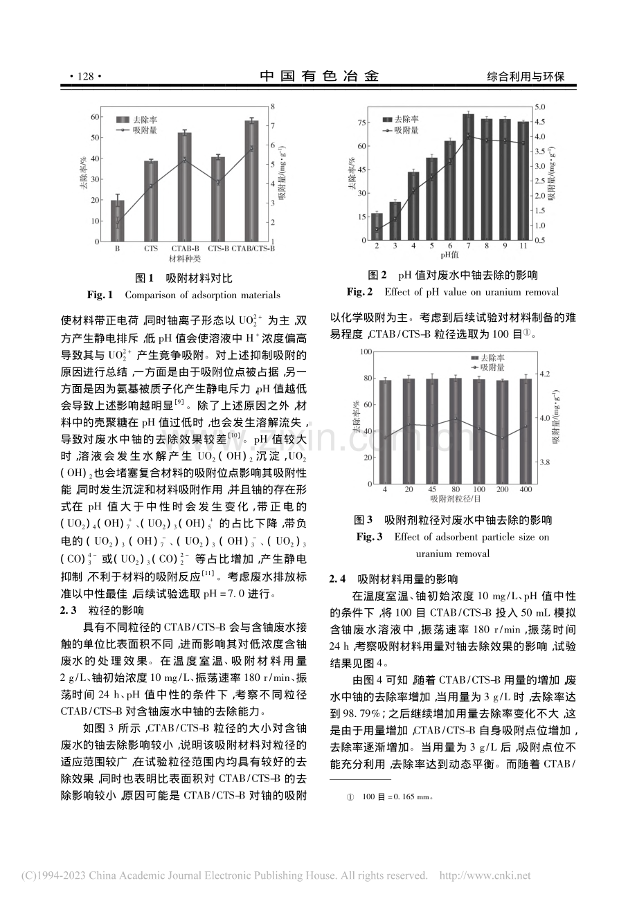 十六烷基三甲基溴化铵_壳聚...对含铀废水的去除与机理研究_樊小磊.pdf_第3页