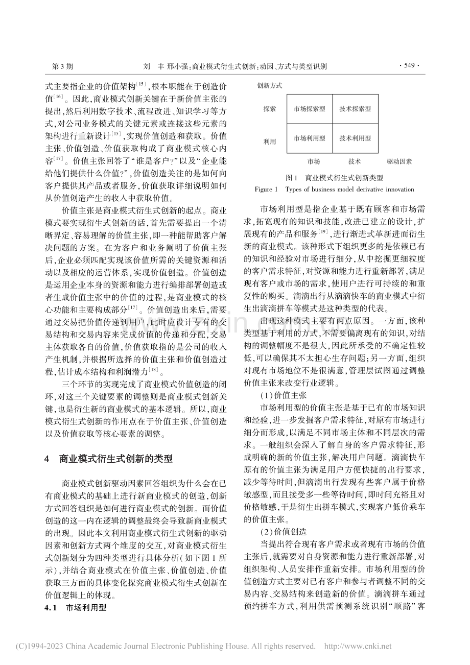 商业模式衍生式创新：动因、方式与类型识别_刘丰.pdf_第3页