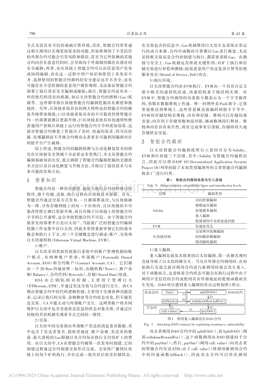 区块链智能合约漏洞检测与自动化修复综述_童俊成.pdf_第2页