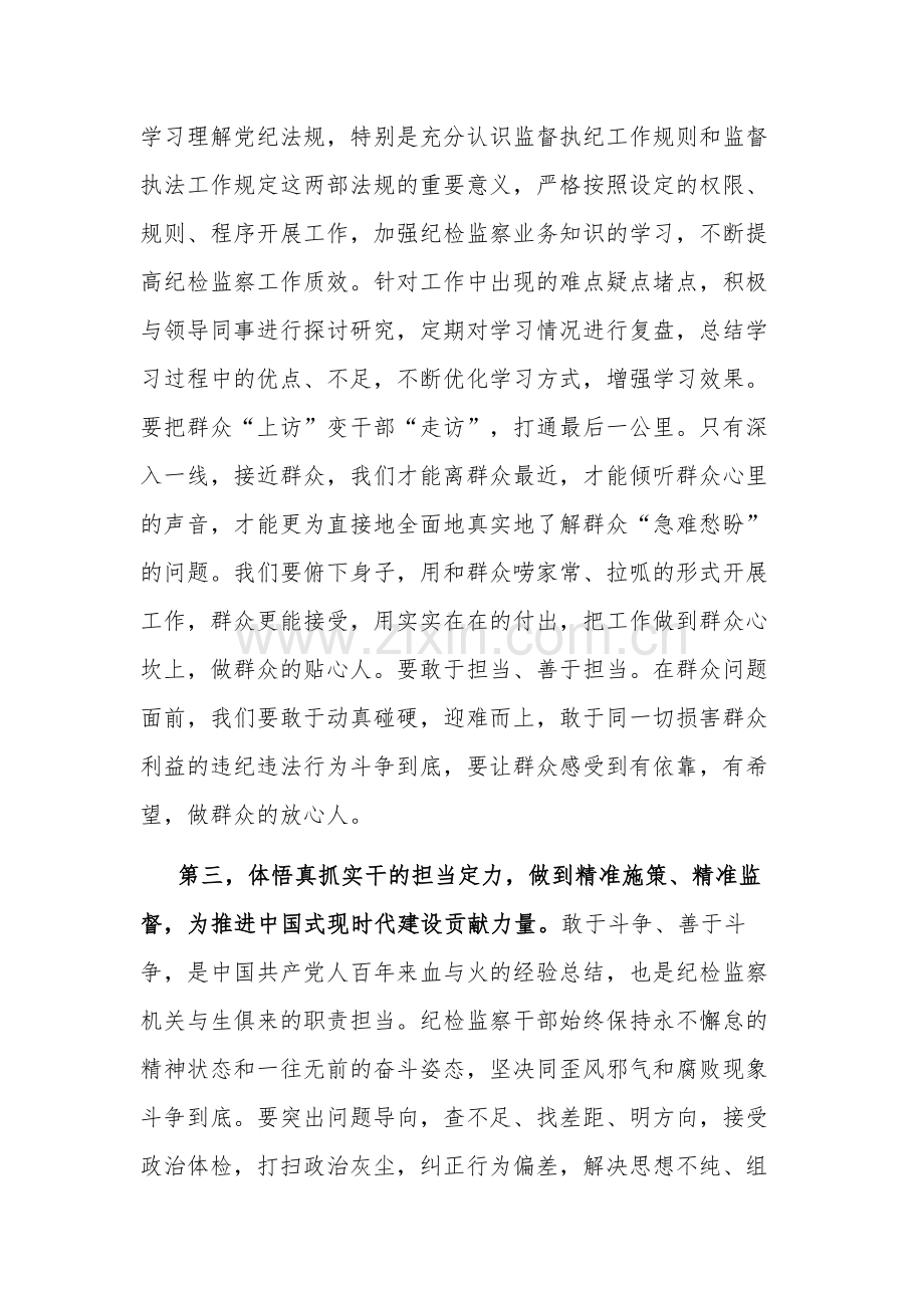 纪检监察干部主题教育交流研讨发言提纲2023.docx_第3页