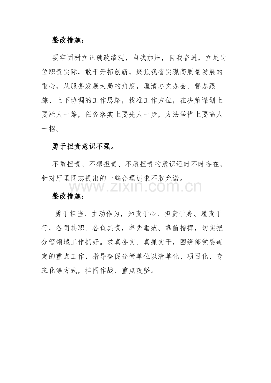 主题教育“担当作为”方面问题清单及整改措施范文.docx_第3页