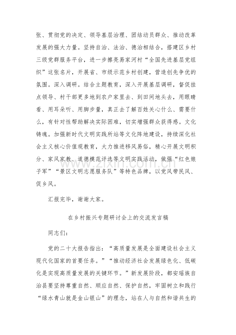 在抓党建促乡村振兴工作推进会上的发言稿2篇范文.docx_第3页