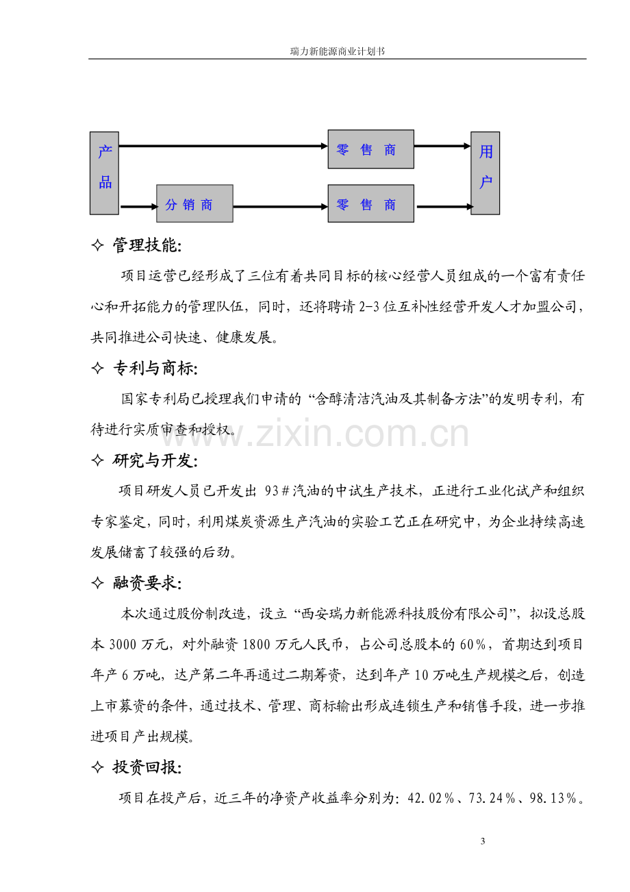 瑞力含醇清洁汽油新能源商业计划书 .pdf_第3页