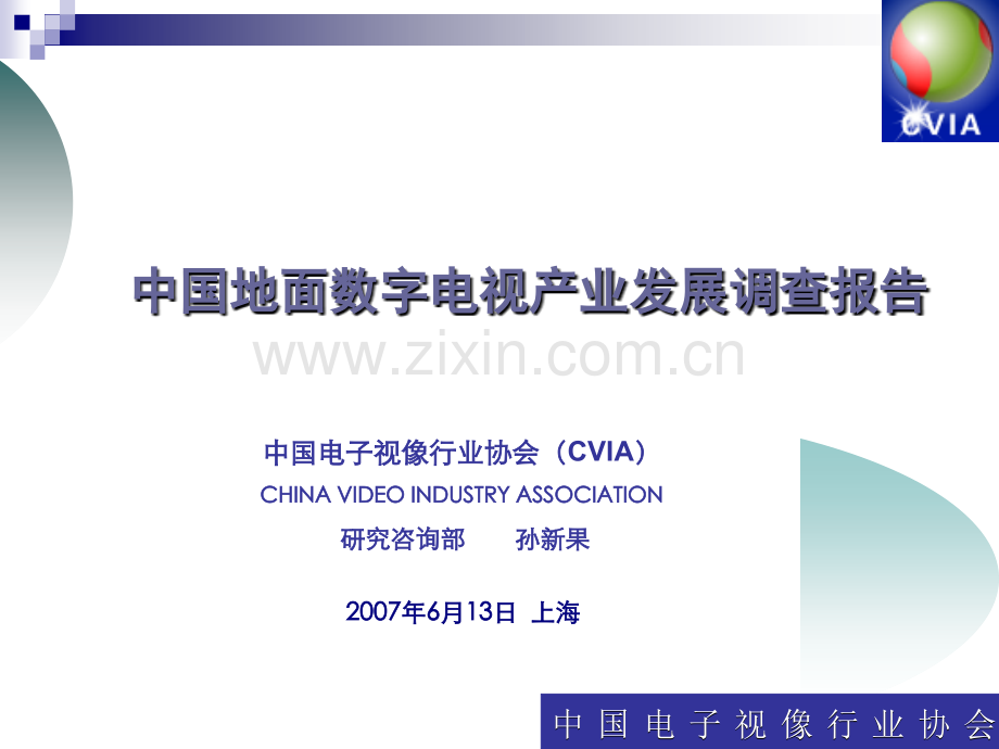 中国地面数字电视产业发展调查报告.ppt_第1页