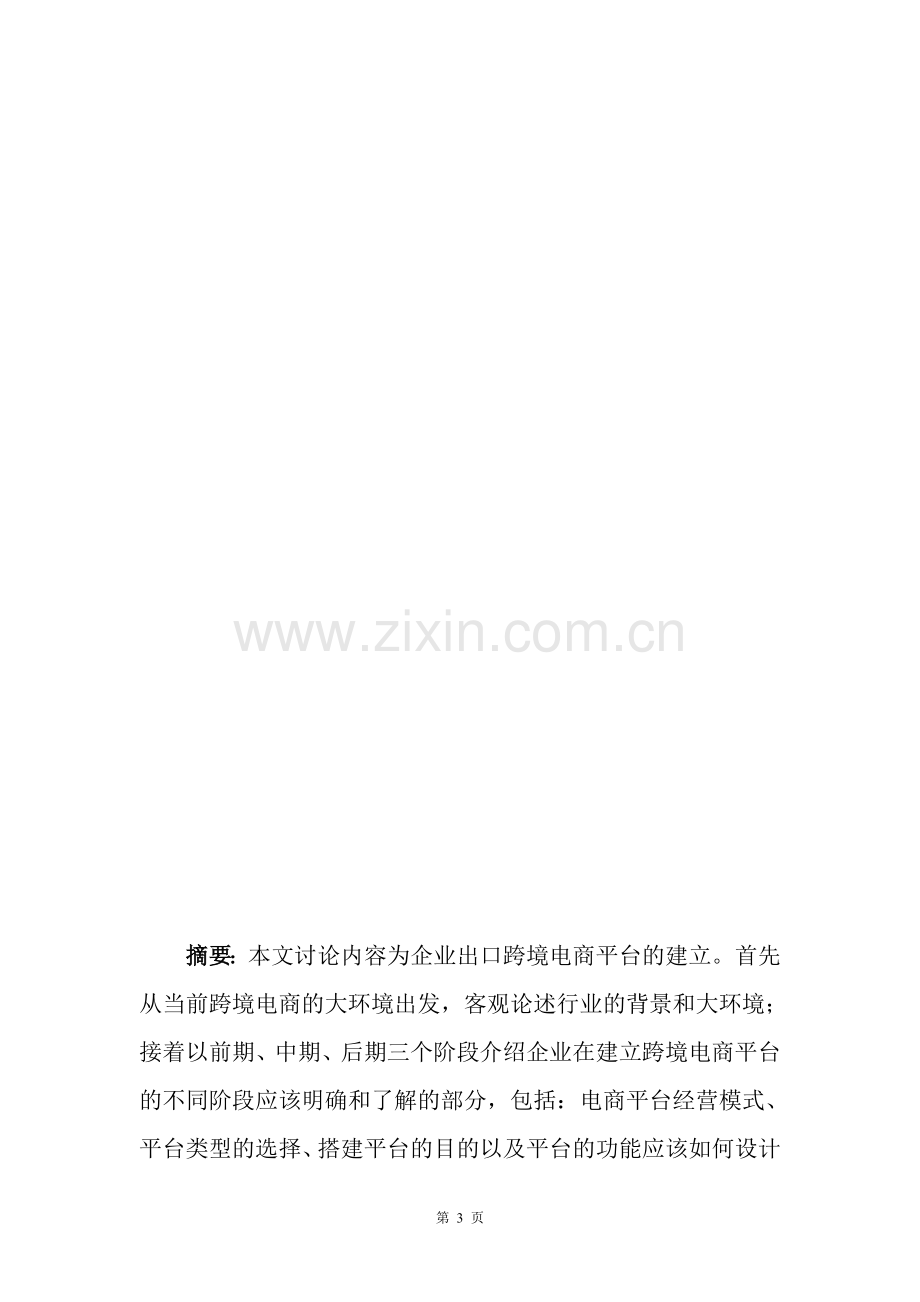 跨境电子商务运营商业计划书 .docx_第3页