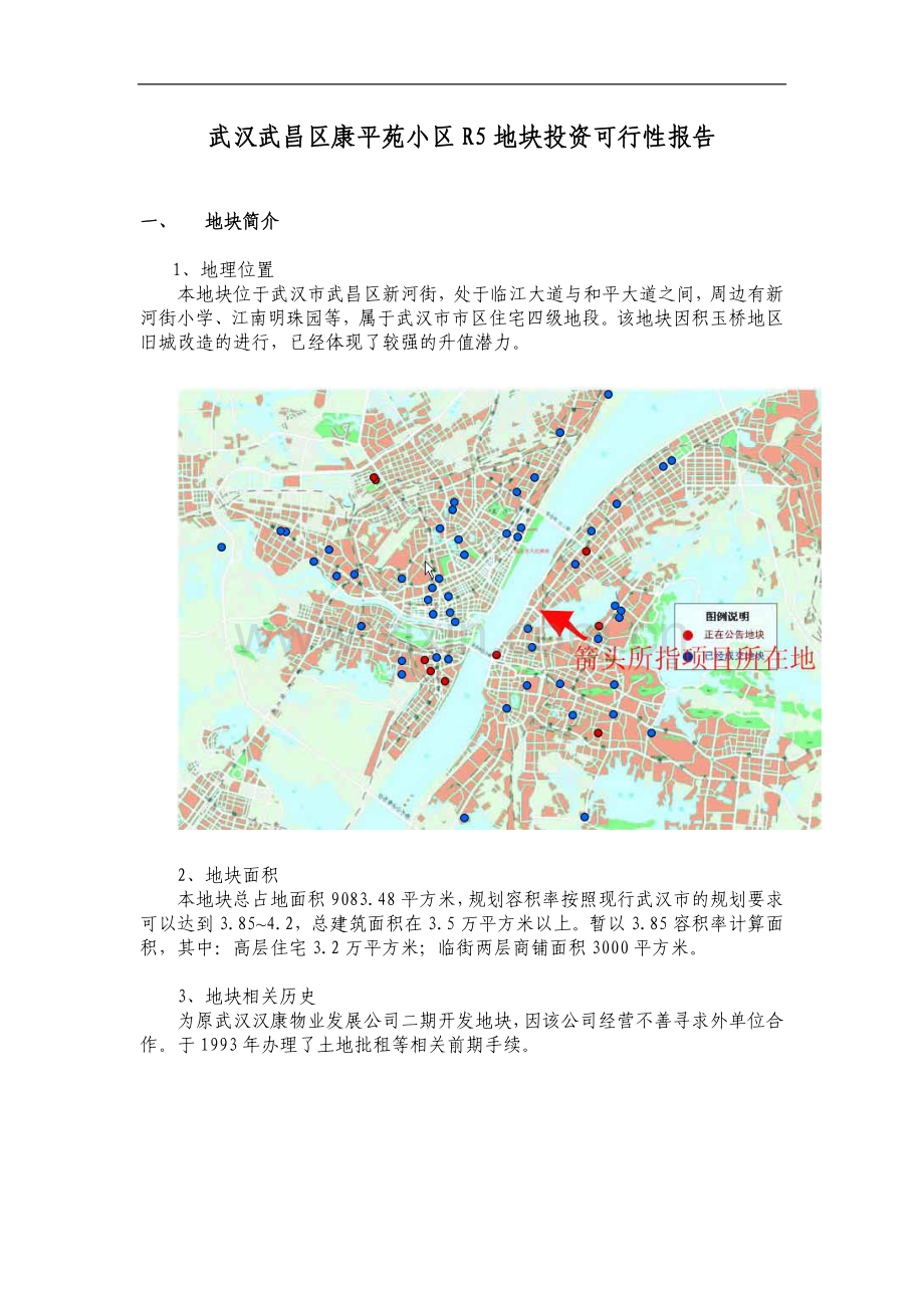 武汉武昌区地块投资可行性报告.doc_第1页