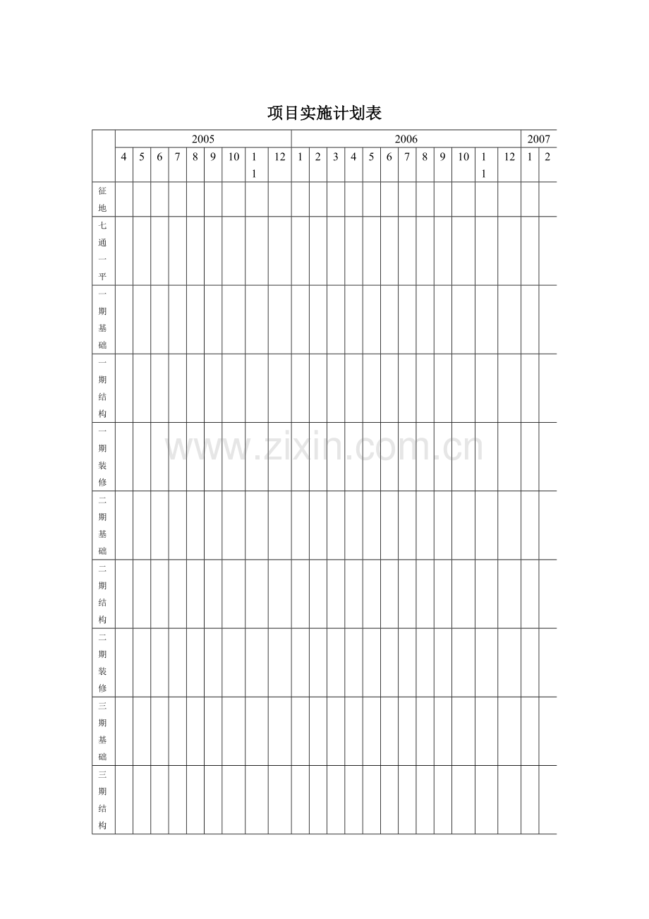 项目实施计划表.doc_第1页