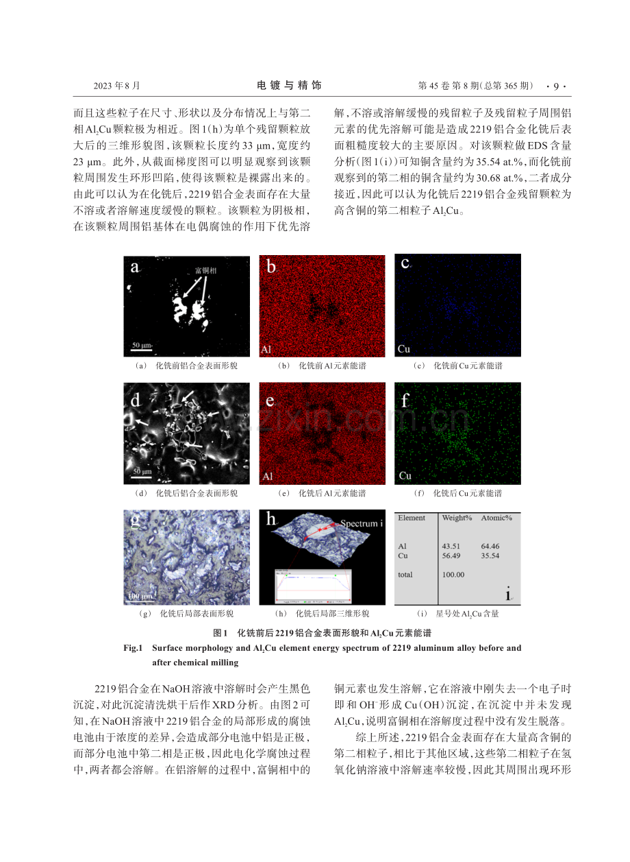 ZnO对2219铝合金在氢氧化钠溶液中化铣行为的影响.pdf_第3页