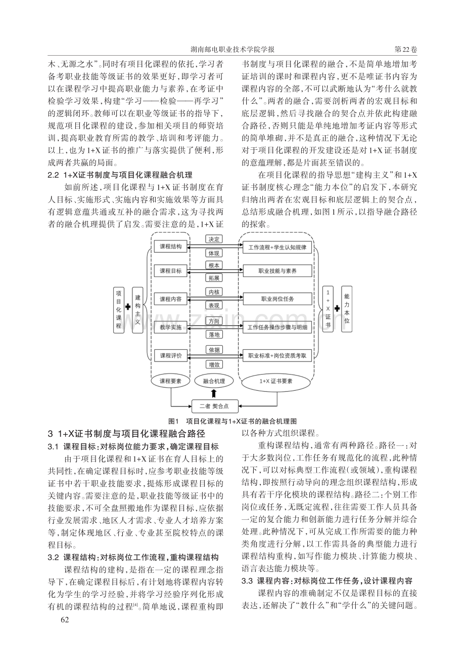 1%2BX证书制度与高职项目化课程融合路径探索与实践.pdf_第3页