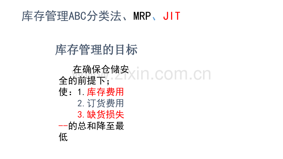 仓库库存管理之ABC分类法、MRP、JIT.pptx_第1页