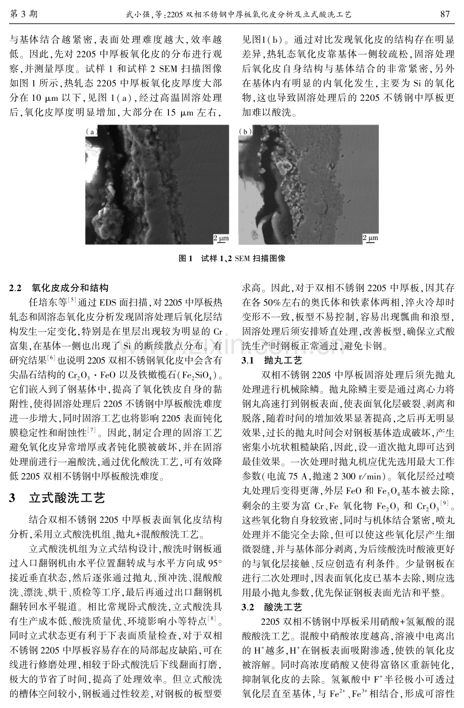 2205双相不锈钢中厚板氧化皮分析及立式酸洗工艺.pdf_第2页