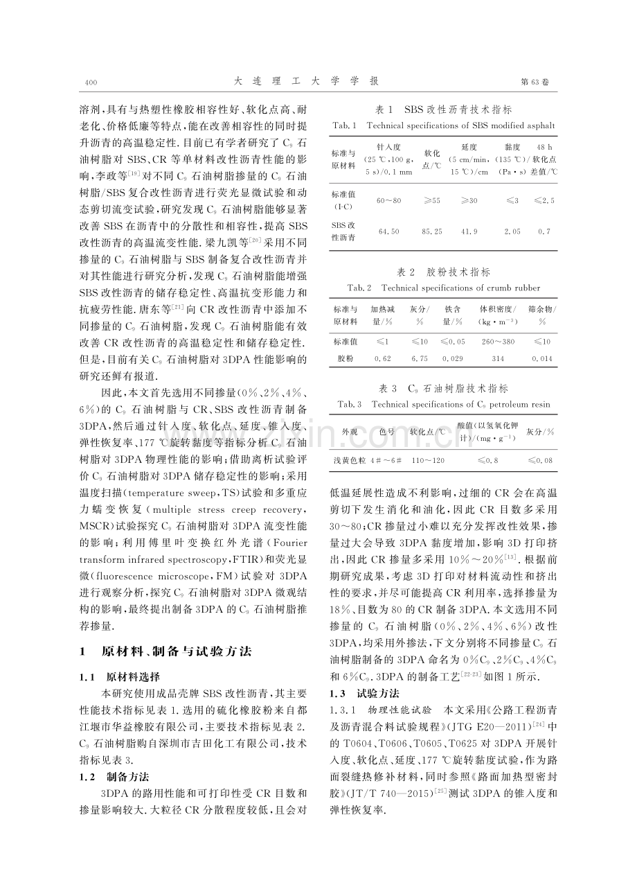 C9石油树脂对3D打印沥青性能影响研究.pdf_第2页