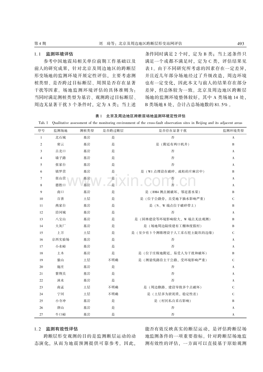 北京及周边地区跨断层形变站网评估.pdf_第3页