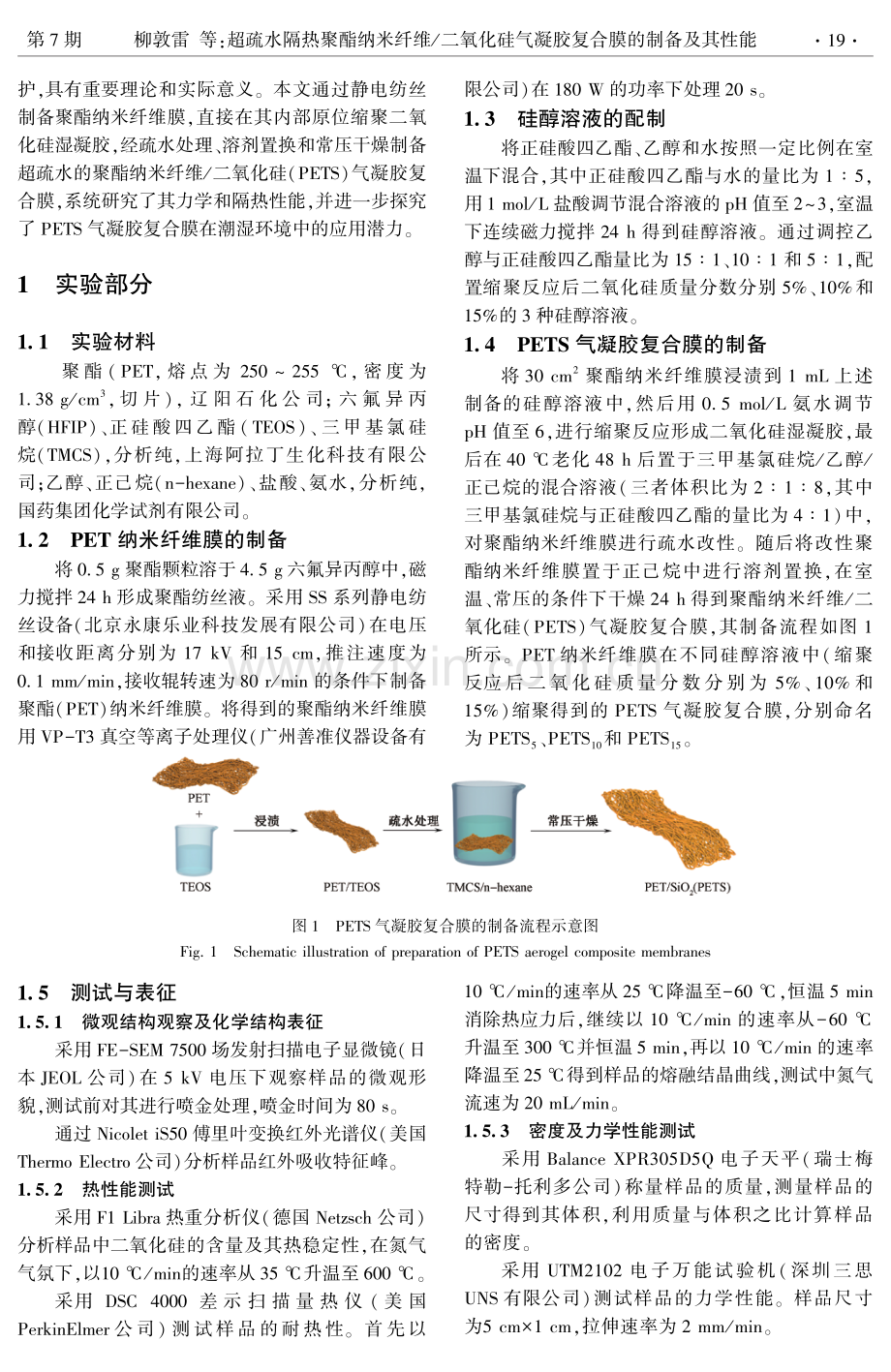 超疏水隔热聚酯纳米纤维_二氧化硅气凝胶复合膜的制备及其性能.pdf_第2页