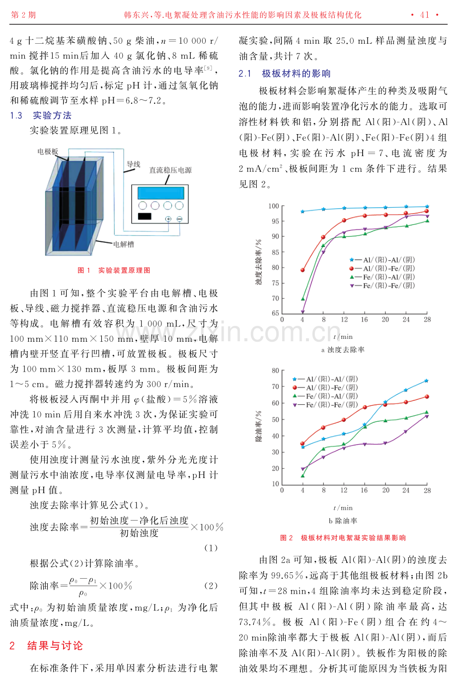 电絮凝处理含油污水性能的影响因素及极板结构优化.pdf_第2页