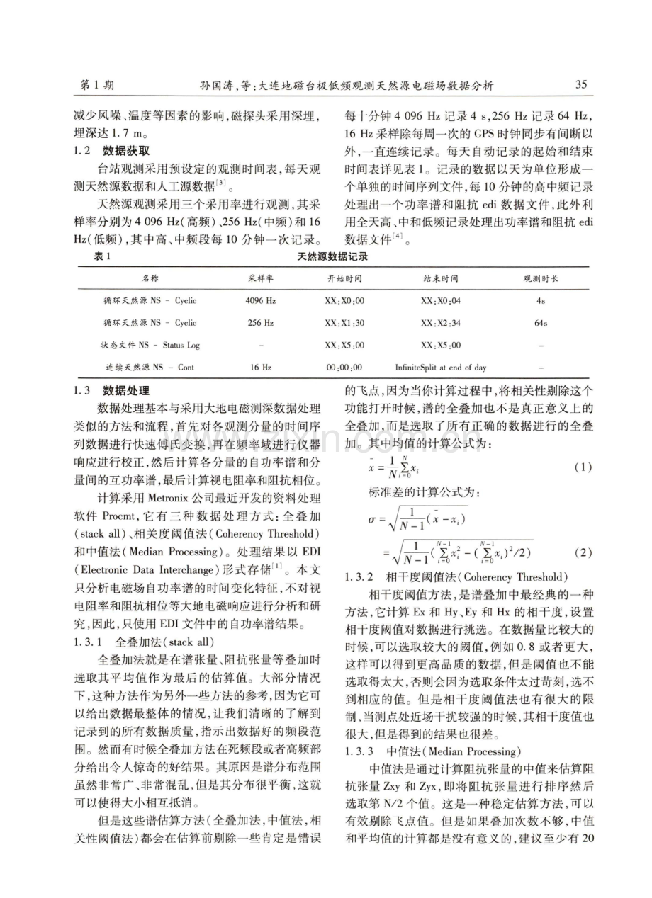 大连地磁台极低频观测天然源电磁场数据分析.pdf_第2页