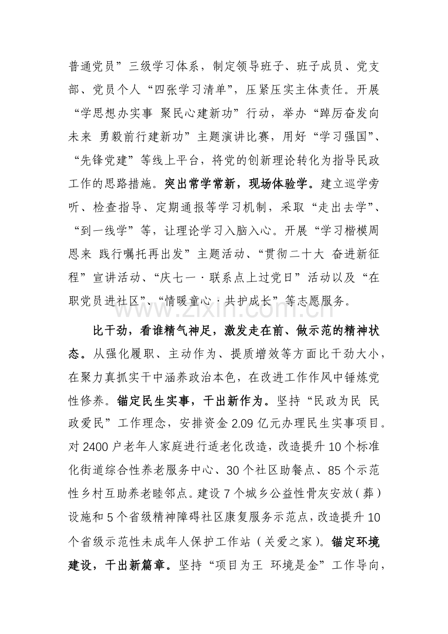 民政局在巡回指导组主题教育调研督导会上的汇报发言参考范文.docx_第2页