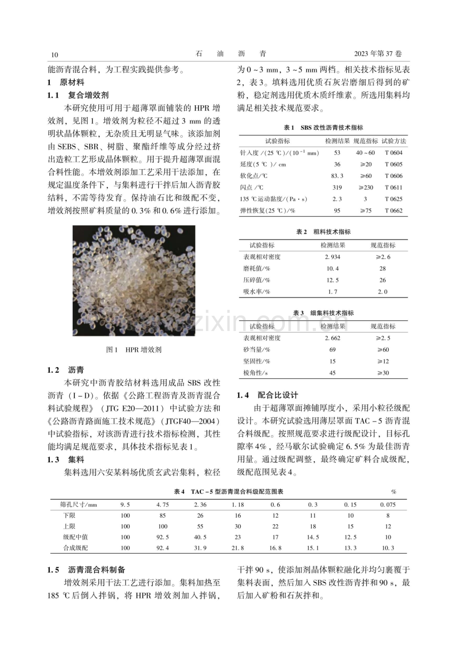 HPR增效剂对超薄罩面沥青混合料性能影响的研究.pdf_第2页