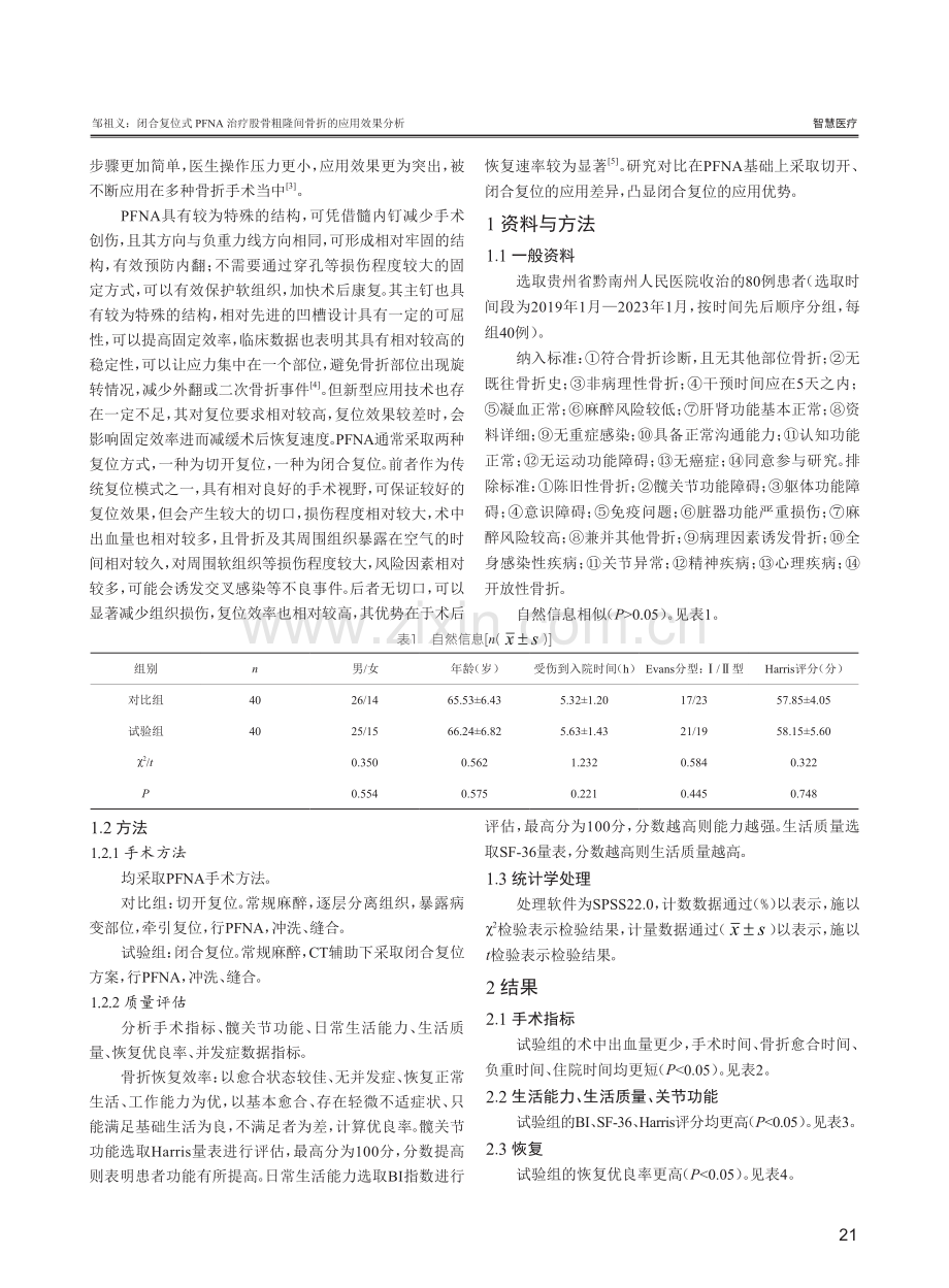 闭合复位式PFNA治疗股骨粗隆间骨折的应用效果分析.pdf_第2页