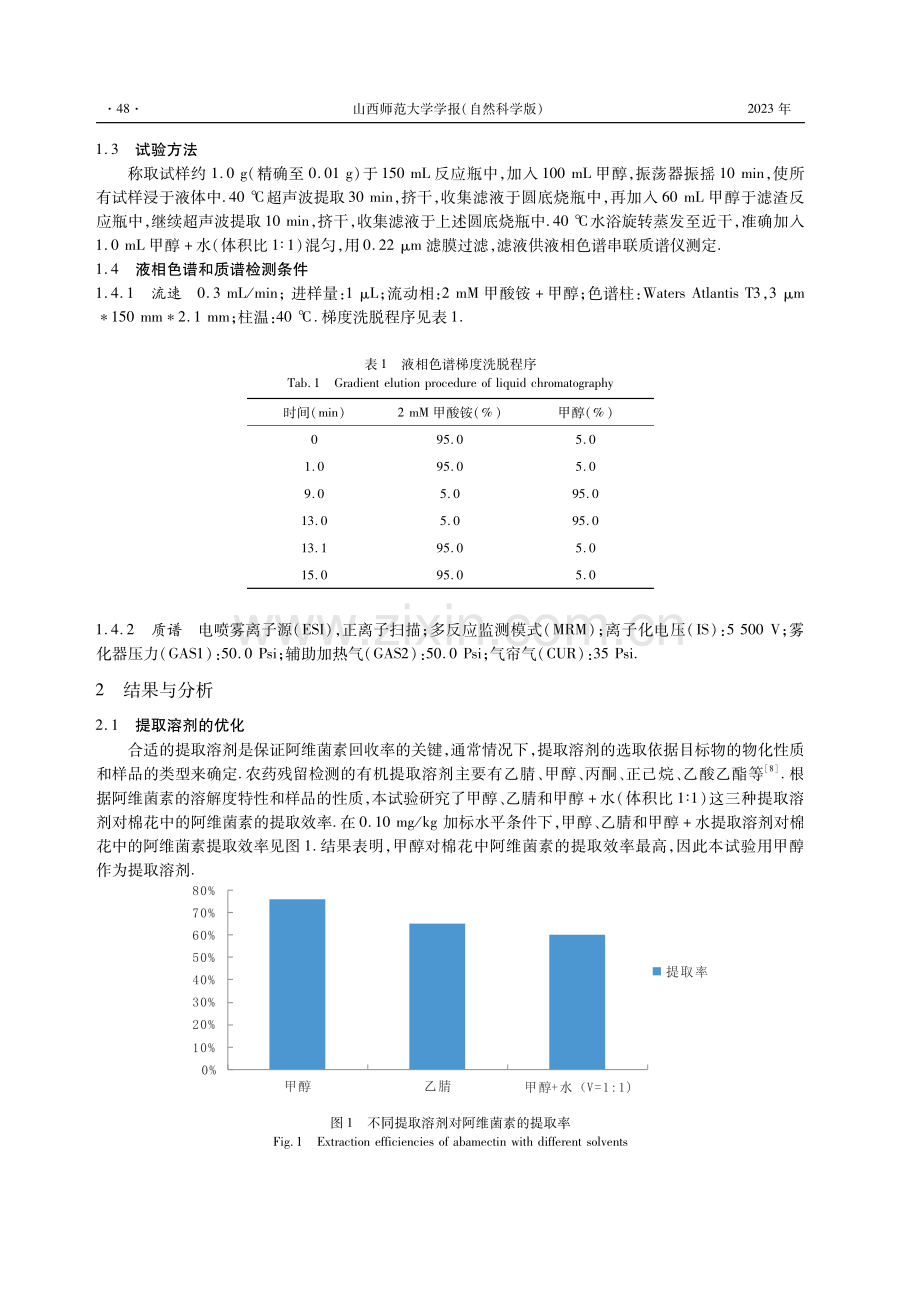 LC-MS_MS检测棉花中阿维菌素残留量的研究.pdf_第2页