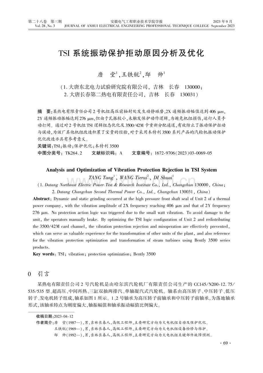 TSI系统振动保护拒动原因分析及优化_唐堂.pdf filename-=utf-8''TSI系统振动保护拒动原因分析及优化_唐堂.pdf_第1页