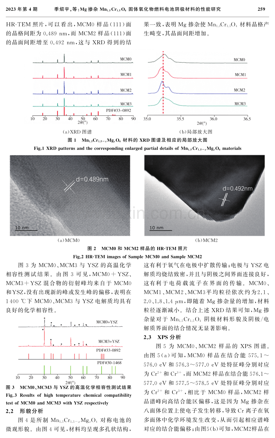 Mg掺杂Mn_%281.5%29Cr_%281.5%29O_%284%29固体氧化物燃料电池阴极材料的性能研究.pdf_第3页