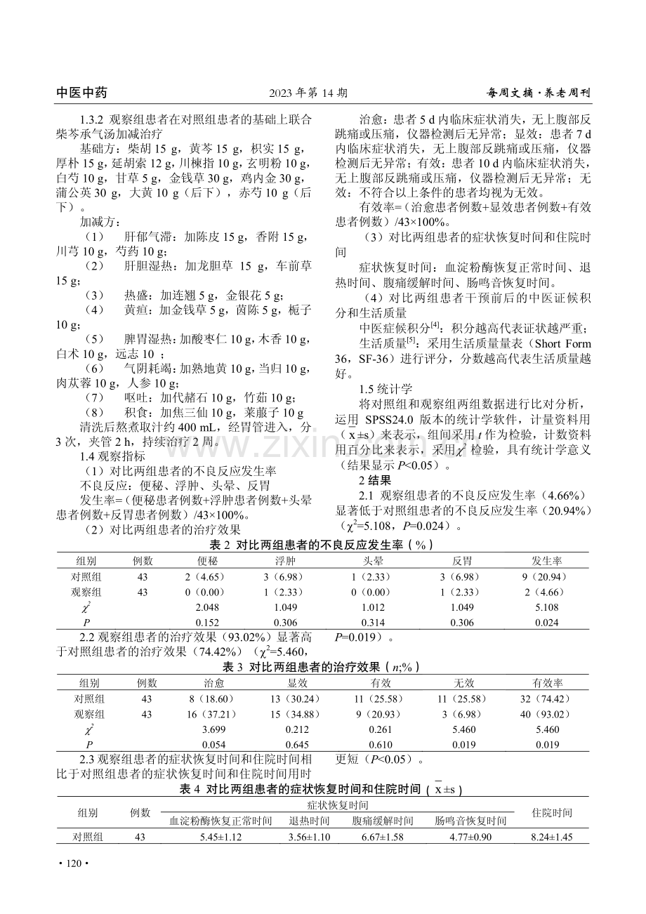 柴芩承气汤加减联合西药治疗急性胰腺炎的临床疗效分析.pdf_第2页