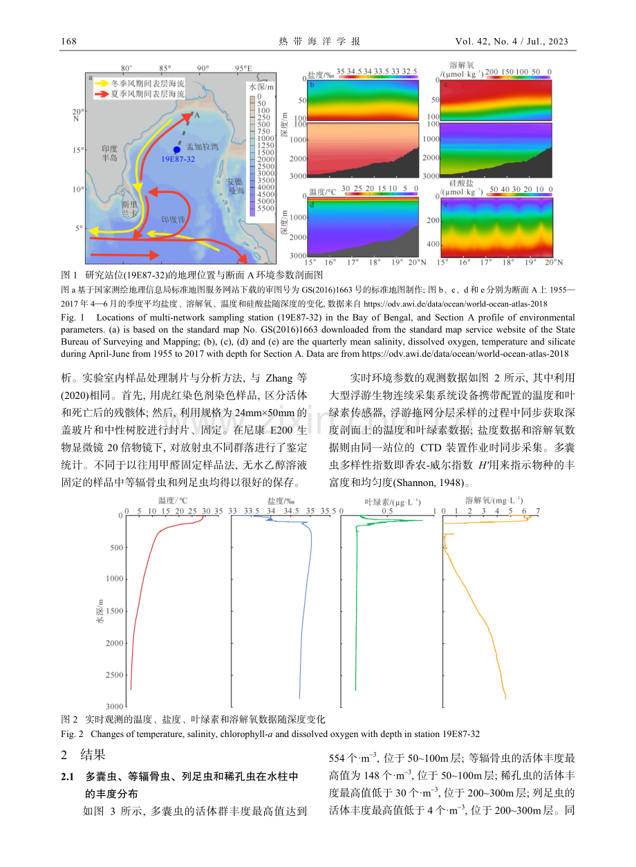 2019年春季孟加拉湾中部放射虫群落结构垂向变化.pdf_第3页