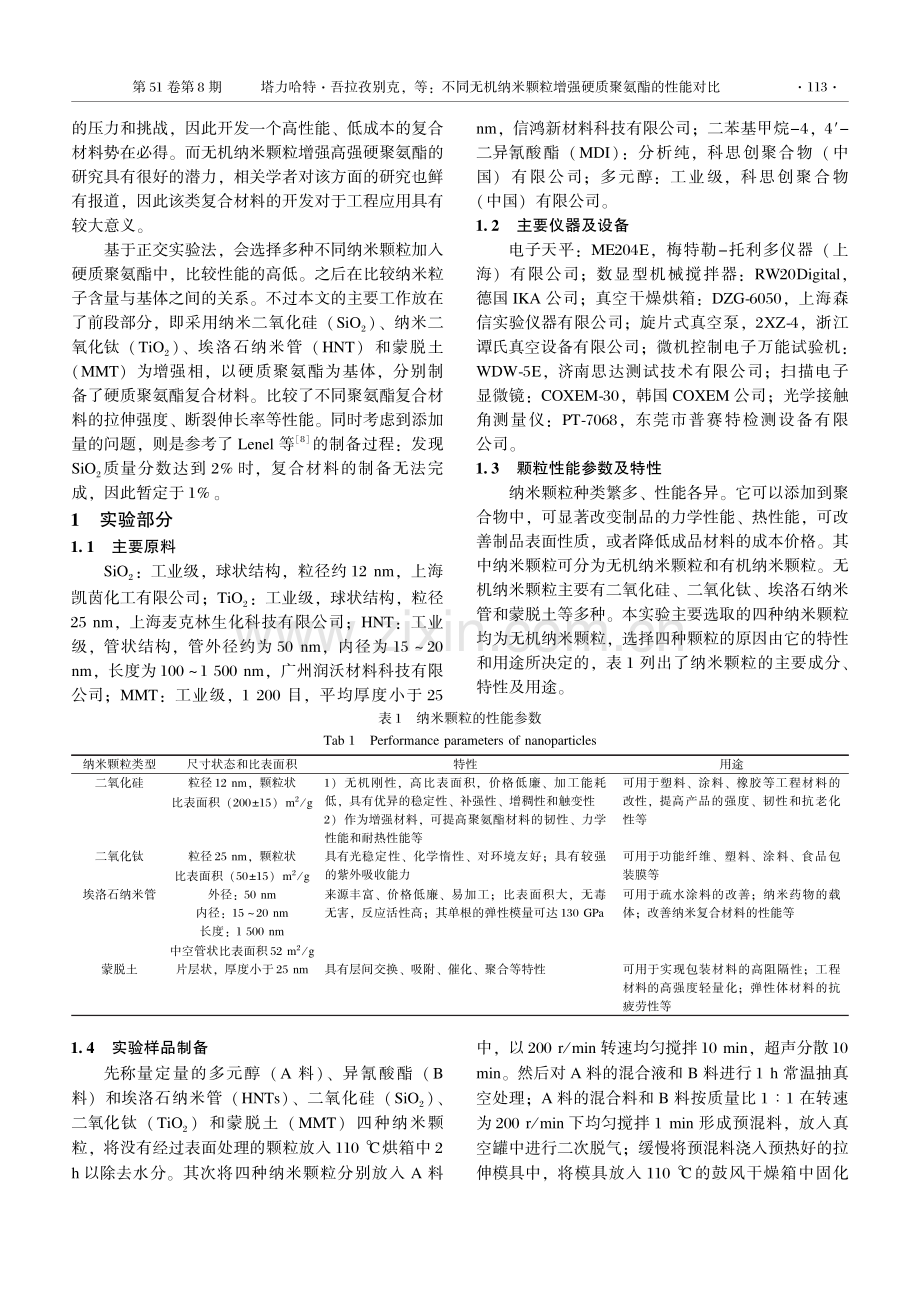 不同无机纳米颗粒增强硬质聚氨酯的性能对比.pdf_第2页