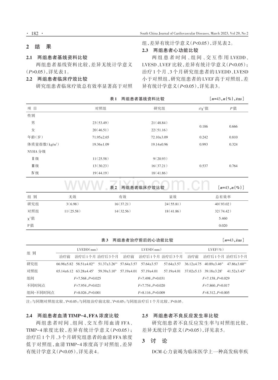 不同剂量曲美他嗪辅助治疗扩张型心肌病心力衰竭患者的疗效比较及血清相关细胞因子水平分析.pdf_第3页