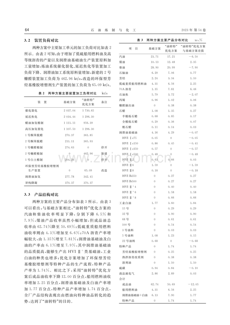 “燃料-润滑油”型炼油厂“油转特”方案研究.pdf_第3页