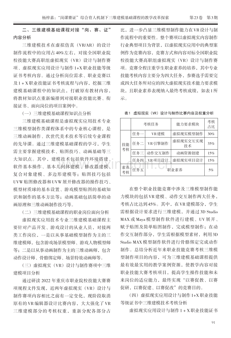 “岗课赛证”综合育人机制下三维建模基础课程的教学改革探索.pdf_第3页