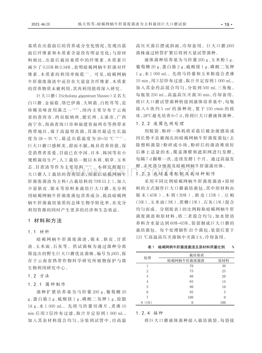 暗褐网柄牛肝菌废菌渣为主料栽培巨大口蘑试验.pdf_第2页