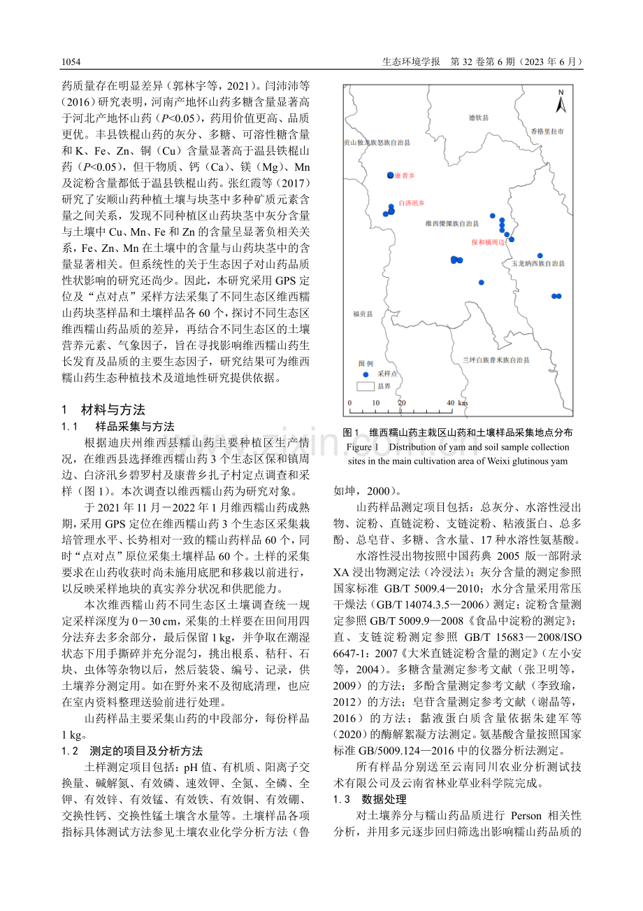 不同生态区维西糯山药品质与生态因子相关性研究.pdf_第2页