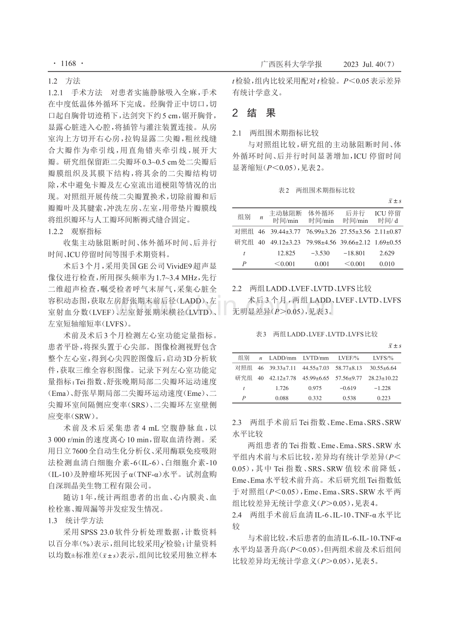 保留部分瓣下结构二尖瓣瓣膜置换在二尖瓣关闭不全患者中的应用.pdf_第3页