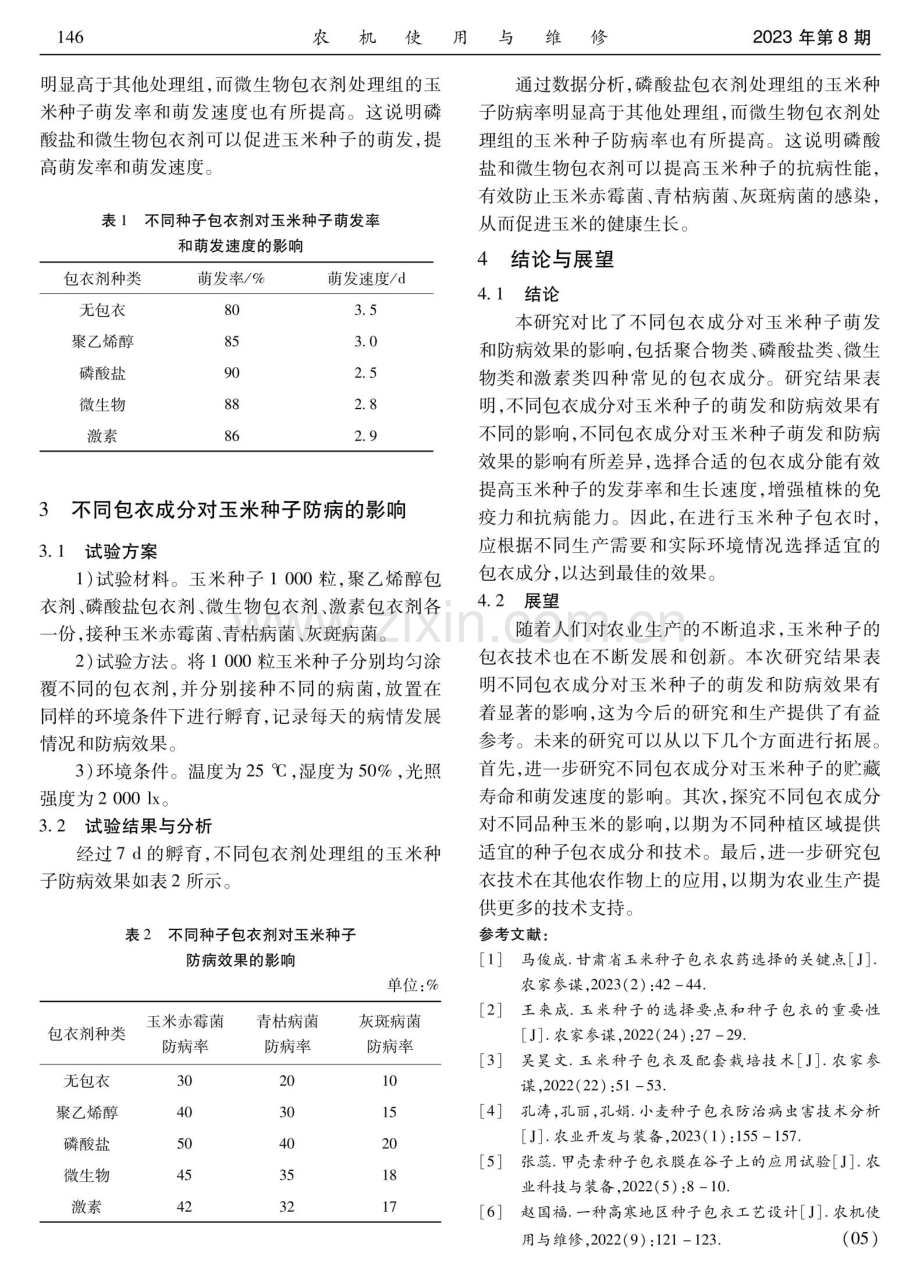 不同包衣成分对玉米种子萌发和防病效果的影响.pdf_第3页