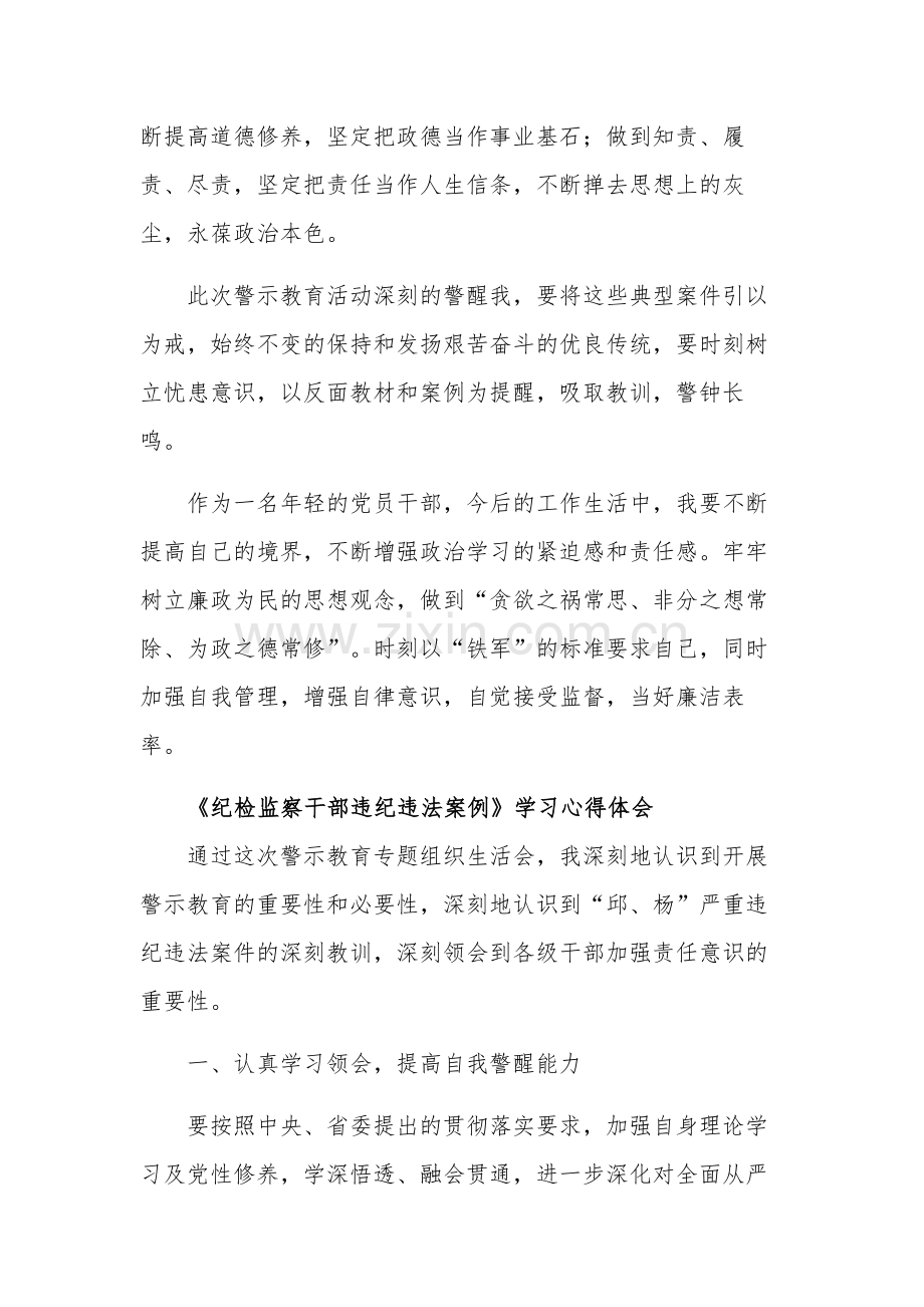 《纪检监察干部违纪违法案例》学习多篇心得体会范文.docx_第3页