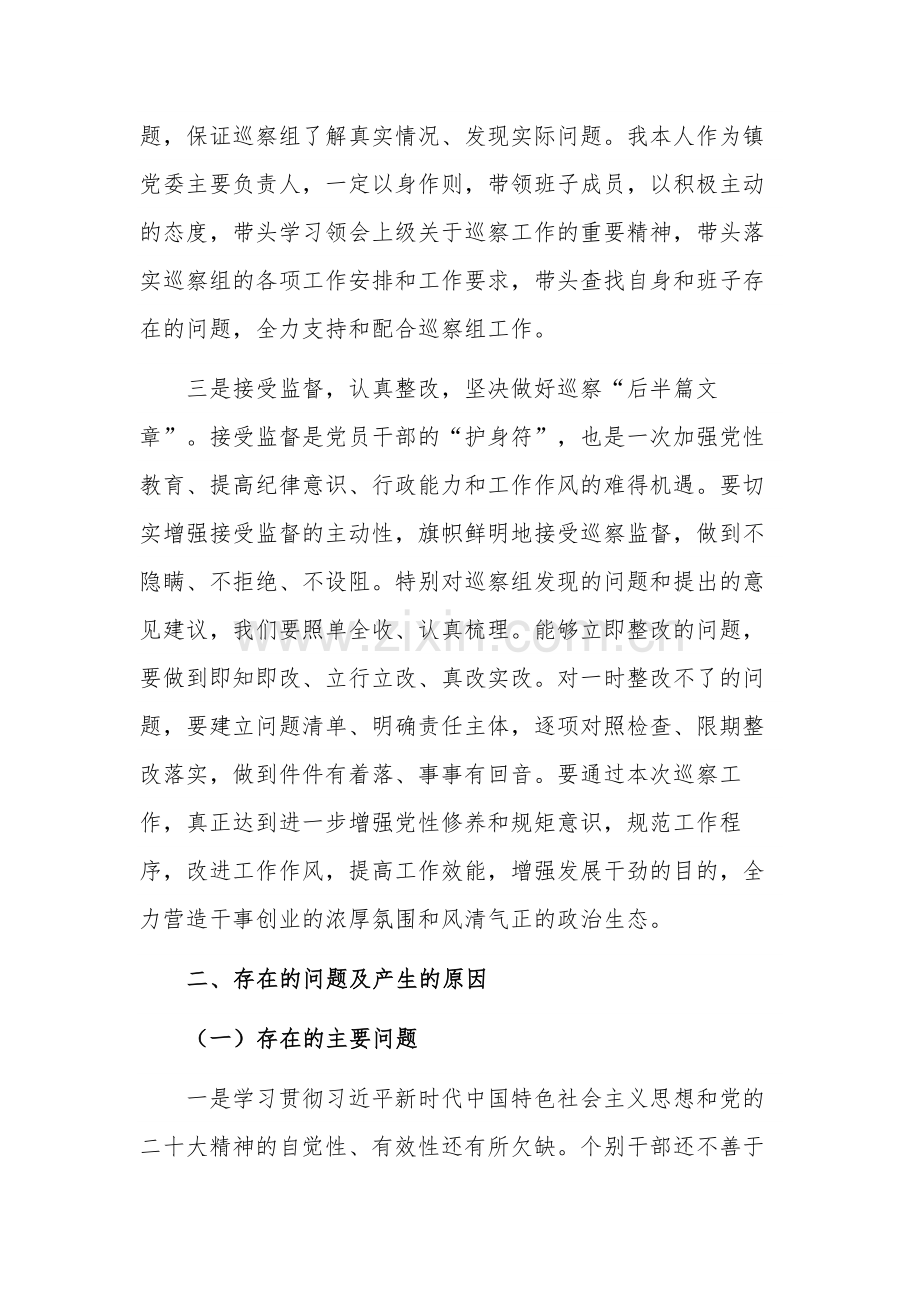 乡镇党委书记在巡察工作动员会上的讲话稿2篇.docx_第3页