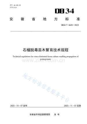DB34T4625-2023石榴脱毒苗木繁育技术规程.pdf
