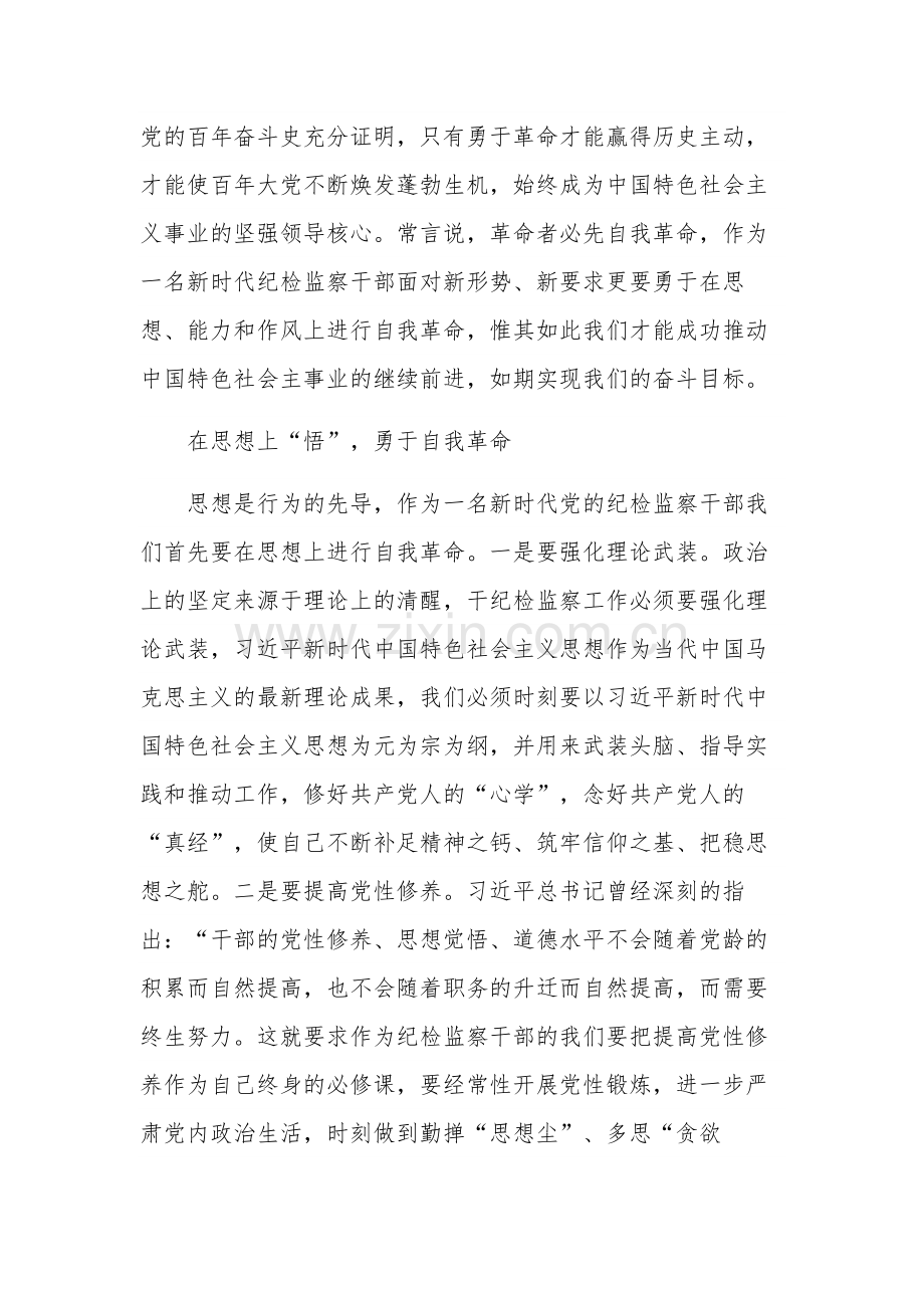 学习《论党的自我革命》交流研讨发言材料党课讲稿2篇合集.docx_第2页